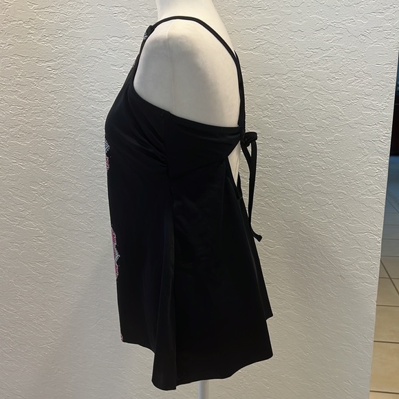 Aqua Couture swim tank top tankini large lotus design - Picture 4 of 7